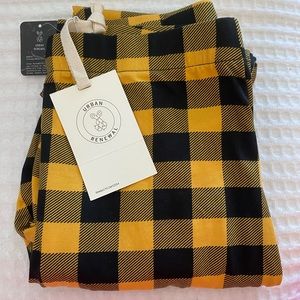 yellow and black checkered pants